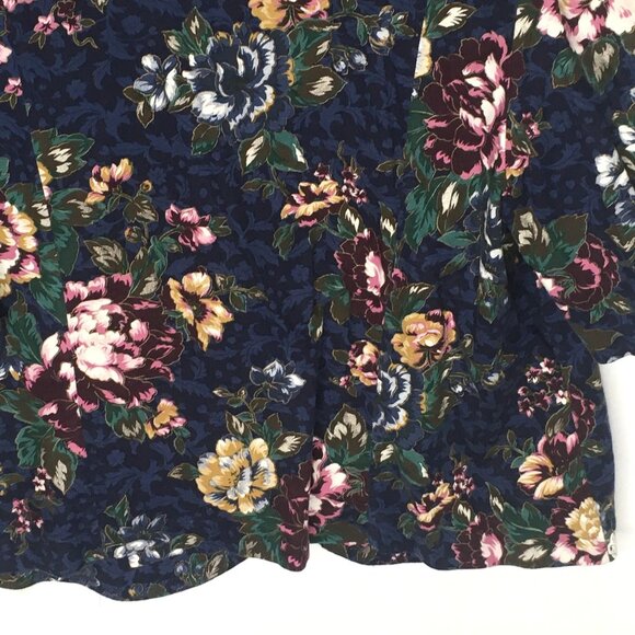 Cottagecore Vintage Jacket Womens 26W Floral Pearl Button Lace Trim - Picture 6 of 15